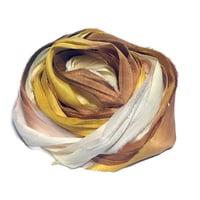 Image 6 of Ready To Ship! 10YD. LEMON MERINGUE PIE HAND DYED SARI SILK RIBBON BY COLOR BURST SILK