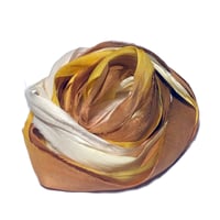 Image 7 of Ready To Ship! 10YD. LEMON MERINGUE PIE HAND DYED SARI SILK RIBBON BY COLOR BURST SILK