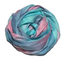 Image 1 of Ready To Ship! 10YD. FAIRY WINGS HAND DYED SARI SILK RIBBON BY COLOR BURST SILK