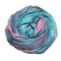 Image 2 of Ready To Ship! 10YD. FAIRY WINGS HAND DYED SARI SILK RIBBON BY COLOR BURST SILK