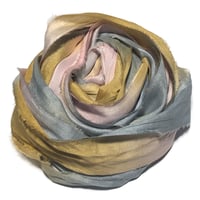 Image 2 of 10YD. REFLECTION HAND DYED SARI SILK RIBBON BY COLOR BURST SILK