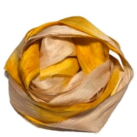 Image 5 of Ready To Ship! 10YD. MUSTARD SEED HAND DYED SARI SILK RIBBON BY COLOR BURST SILK