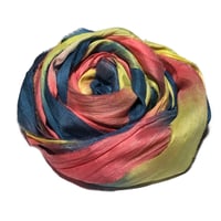 Image 3 of 10YD. PLAYDOUGH HAND DYED SARI SILK RIBBON BY COLOR BURST SILK