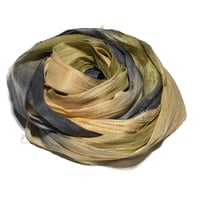 Image 1 of 10YD. PRARIE WHISPERS HAND DYED SARI SILK RIBBON BY COLOR BURST SILK