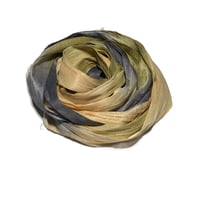 Image 2 of 10YD. PRARIE WHISPERS HAND DYED SARI SILK RIBBON BY COLOR BURST SILK