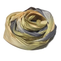 Image 3 of 10YD. PRARIE WHISPERS HAND DYED SARI SILK RIBBON BY COLOR BURST SILK