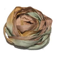 Image 4 of Ready To Ship! 10YD. WAGON WHEEL HAND DYED SARI SILK RIBBON BY COLOR BURST SILK