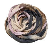 Image 2 of 10YD. SPOOKY HOLLOW HAND DYED SARI SILK RIBBON BY COLOR BURST SILK