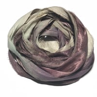 Image 2 of 10YD. SPIDER WEB HAND DYED SARI SILK RIBBON BY COLOR BURST SILK