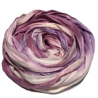Image 5 of Ready To Ship! 10YD. WINE AND ROSES HAND DYED SARI SILK RIBBON BY COLOR BURST SILK