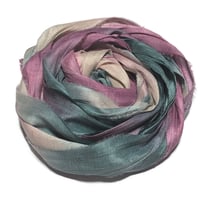 Image 2 of 10YD. VINTAGE ROSE HAND DYED SARI SILK RIBBON BY COLOR BURST SILK