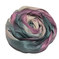 Image 1 of 10YD. VINTAGE ROSE HAND DYED SARI SILK RIBBON BY COLOR BURST SILK