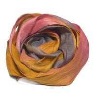 Image 4 of 10YD. WHIRLWIND HAND DYED SARI SILK RIBBON BY COLOR BURST SILK