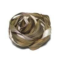 Image 2 of Ready To Ship! 10YD. MANE AND TAIL HAND DYED SARI SILK RIBBON BY COLOR BURST SILK