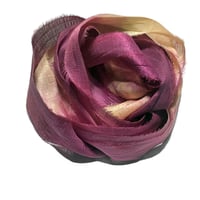 Image 3 of Ready To Ship! 10YD. SUGAR PLUM HAND DYED SARI SILK RIBBON BY COLOR BURST SILK