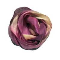 Image 5 of Ready To Ship! 10YD. SUGAR PLUM HAND DYED SARI SILK RIBBON BY COLOR BURST SILK