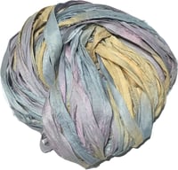 Image 2 of Ready To Ship! 10YD. CRYSTALL BALL HAND DYED SARI SILK RIBBON BY COLOR BURST SILK
