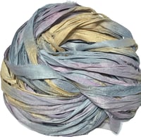 Image 5 of Ready To Ship! 10YD. CRYSTALL BALL HAND DYED SARI SILK RIBBON BY COLOR BURST SILK