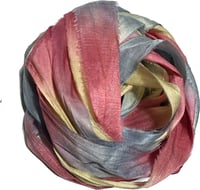 Image 3 of Ready To Ship! 10YD. COUNTRY APPLE HAND DYED SARI SILK RIBBON BY COLOR BURST SILK