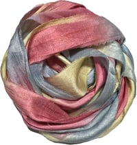 Image 1 of Ready To Ship! 10YD. COUNTRY APPLE HAND DYED SARI SILK RIBBON BY COLOR BURST SILK