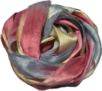Image 6 of Ready To Ship! 10YD. COUNTRY APPLE HAND DYED SARI SILK RIBBON BY COLOR BURST SILK