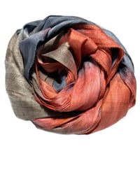 Image 5 of 10YD. LAVA ROCK HAND DYED SARI SILK RIBBON BY COLOR BURST SILK