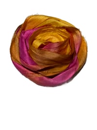 Image 3 of Ready To Ship! 10YD. DRAGON FRUIT HAND DYED SARI SILK RIBBON BY COLOR BURST SILK