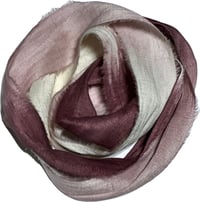 Image 1 of 10YD. MAUVE OMBRE HAND DYED SARI SILK RIBBON BY COLOR BURST SILK