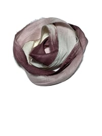Image 4 of 10YD. MAUVE OMBRE HAND DYED SARI SILK RIBBON BY COLOR BURST SILK