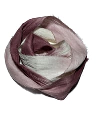 Image 2 of 10YD. MAUVE OMBRE HAND DYED SARI SILK RIBBON BY COLOR BURST SILK