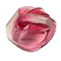 Image 3 of Ready To Ship! 10YD. BE MY VALENTINE HAND DYED SARI SILK RIBBON BY COLOR BURST SILK
