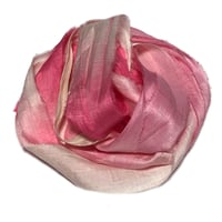 Image 1 of Ready To Ship! 10YD. BE MY VALENTINE HAND DYED SARI SILK RIBBON BY COLOR BURST SILK