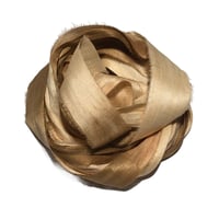 Image 3 of Ready To Ship! 10YD. SANDSTORM HAND DYED SARI SILK RIBBON BY COLOR BURST SILK