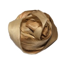 Image 4 of Ready To Ship! 10YD. SANDSTORM HAND DYED SARI SILK RIBBON BY COLOR BURST SILK