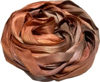 Image 3 of Ready To Ship! 10YD. SARSAPARILLA HAND DYED SARI SILK RIBBON BY COLOR BURST SILK