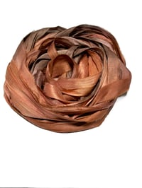 Image 4 of Ready To Ship! 10YD. SARSAPARILLA HAND DYED SARI SILK RIBBON BY COLOR BURST SILK