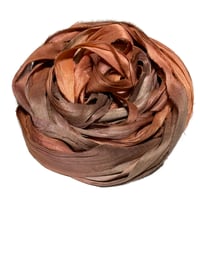 Image 5 of Ready To Ship! 10YD. SARSAPARILLA HAND DYED SARI SILK RIBBON BY COLOR BURST SILK