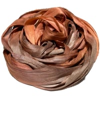 Image 6 of Ready To Ship! 10YD. SARSAPARILLA HAND DYED SARI SILK RIBBON BY COLOR BURST SILK