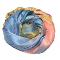 Image 2 of 10YD. SWEET DIXIE HAND DYED SARI SILK RIBBON BY COLOR BURST SILK