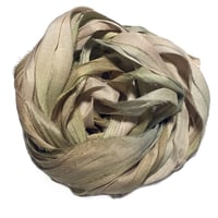 Image 3 of 10YD. SWEET SUCCULENT HAND DYED SARI SILK RIBBON BY COLOR BURST SILK