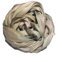 Image 4 of 10YD. SWEET SUCCULENT HAND DYED SARI SILK RIBBON BY COLOR BURST SILK