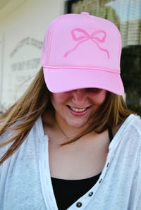 Image 2 of Pink Bow Hat