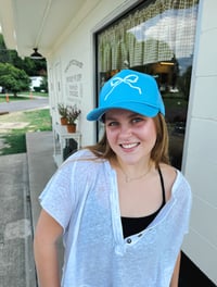 Image 1 of Blue Bow Hat