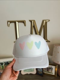 Image 3 of Pastel Hearts Hat