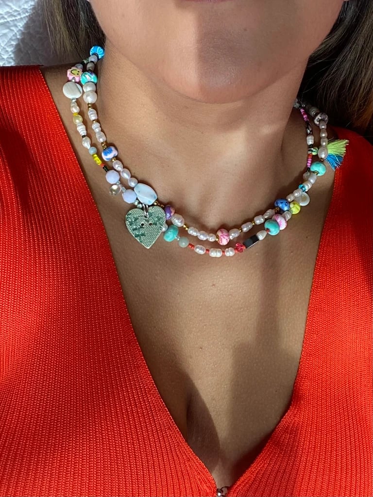 Green heart Necklace