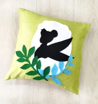Image 2 of Neverland Peter Pan Tinkerbell Cameo Decorative Spring Green Pillow Cover Set. Kids Room Decor