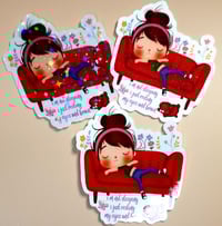 Sleeping Girl Vinyl Sticker