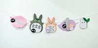 Image 3 of Studio Ghibli Lover Tororo Girls First Birthday Party Decor. Forest Spirit Totoro Cupcake Toppers