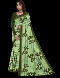 Image 1 of Bollywood Inspired Satin Silk Saree With Blouse, Wedding Saree, Party Wear Saree, Saree for women, .