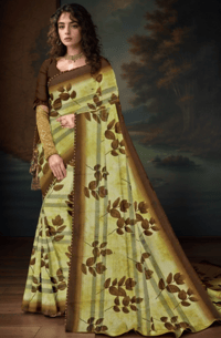 Image 1 of Satin sarees have a regal appeal that makes them perfect for special occasions The beautiful sarees